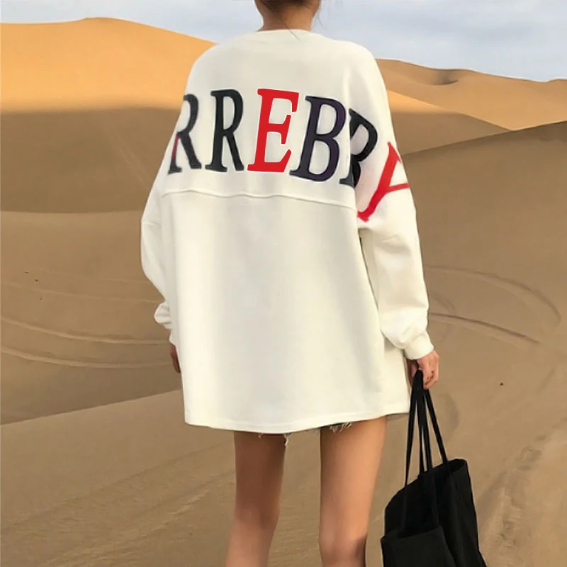 

Autumn Winter Hoodies Women Casual Oversized Pullovers Sweatshirt Loose Jumper Streetwear Teen Long Sleeve Tops Girl Bottoming