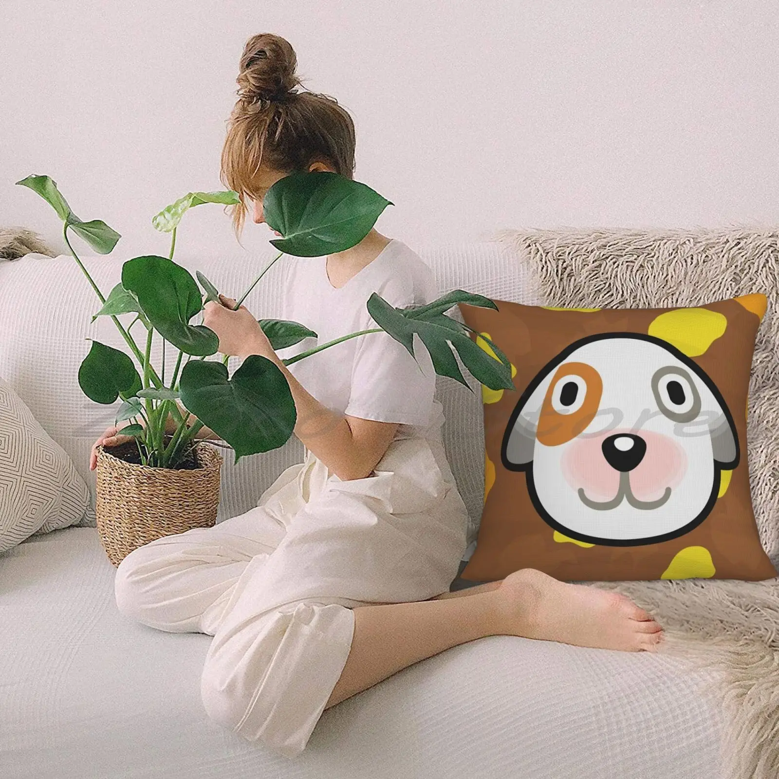 Кости животные персонализированный Diy узор плюшевая льняная бархатная Удобная