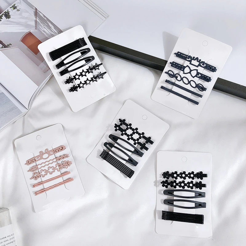 Черного цвета на каблуках высотой 5 шт./компл. металлические заколки для волос