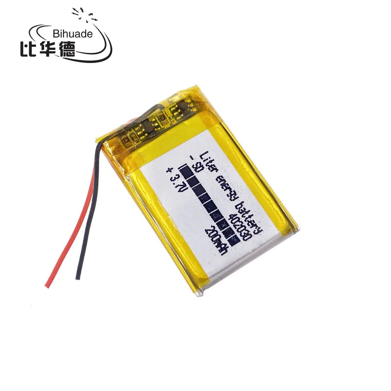 Полимерная литиевая батарея 402030 3 7 в 042030 200 мАч MP3 MP4 MP5 GPS bluetooth полимерная