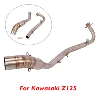 slip on z125 motorcycle exhaust system header connect link tube middle link pipe for kawasaki z125