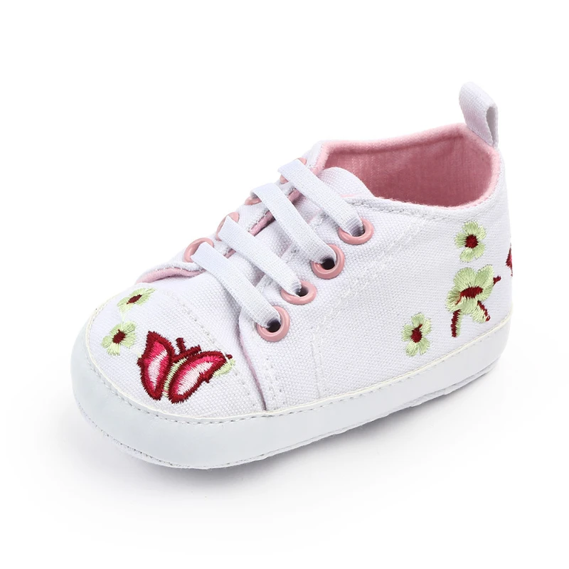 

Baby Shoes Boy Girl Star Solid Sneaker Cotton Soft Anti-Slip Sole Newborn Infant First Walkers Toddler Casual Canvas Crib Shoes