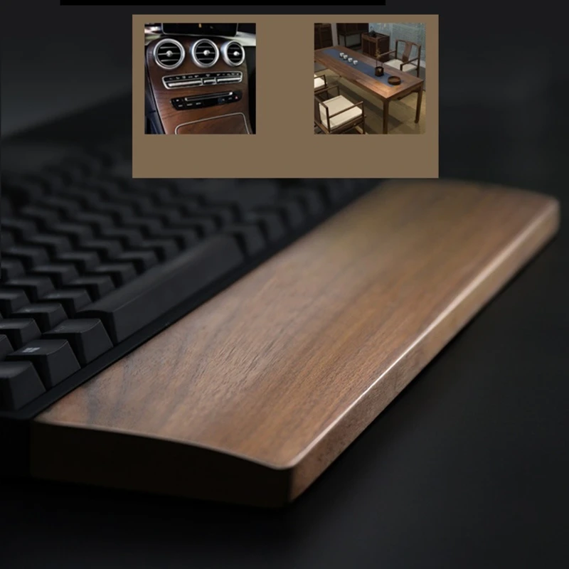 

Keyboard Pad Wrist Guard Walnut Wrist Rest Pad Ergonomic Gaming Wrist Rest Support with Non Slip Bottom