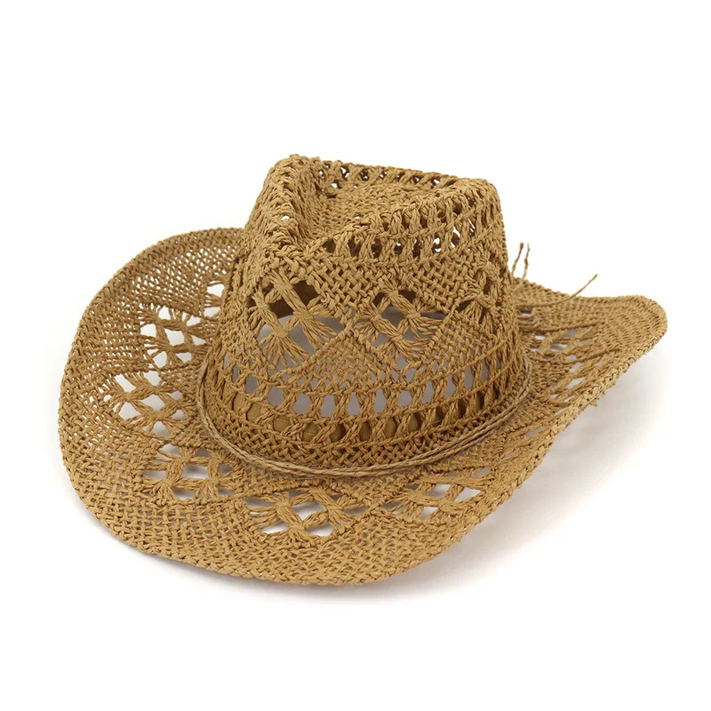 

women hats summer spring handmade hollow straw hat solid band rope bowknot outdoor casual elegant sun hats sombrero vaquero rosa