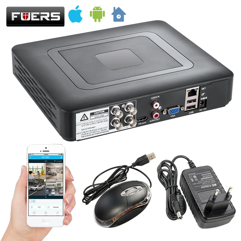 Цифровой видеорегистратор FUERS 1080N 4 канала 8 каналов CCTV AHD DVR VGA HDMI IP H.264 |