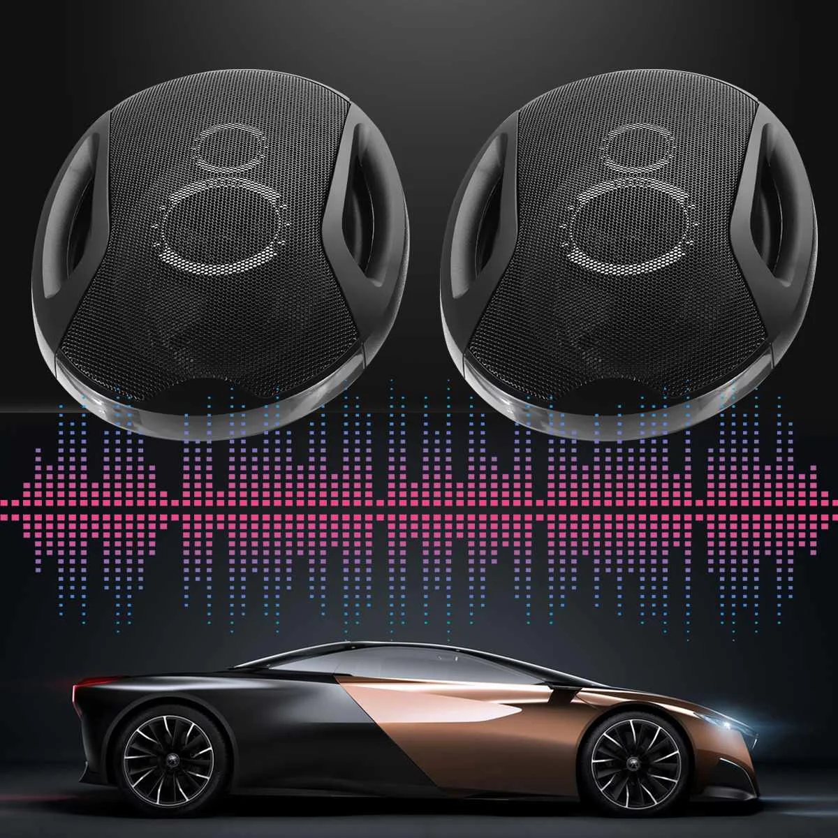 1 пара 1000 Вт универсальный автомобильный динамик 3-полосный стерео громкий бас