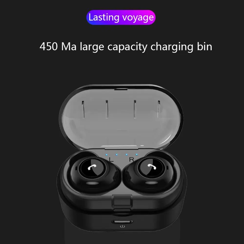 CP7 TWS Wireless Bluetooth 5.0 Headset HiFi Earbuds Stereo Sport Earphones rechargeable box battery capacity about 100 hours | Электроника