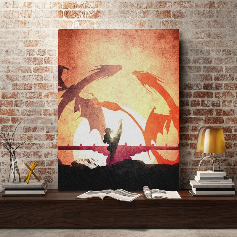 

Avatar twin dragon Zuko Poster Canvas Wall Art Decoration prints for living Kid Children room Home bedroom decor painting