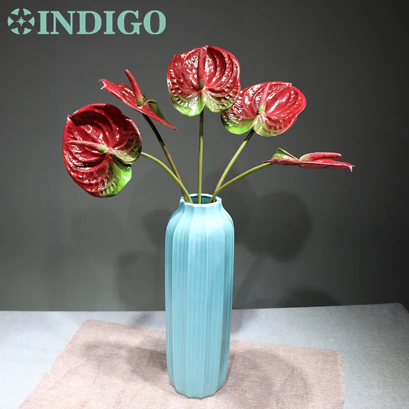 INDIGO-DIY красный цветок орхидеи/райская птица/Гербера/Калла/антуриум Цветочная композиция Свадебная вечеринка событие