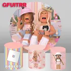 GFUITRR ROBLOX круглая фотография фон для мальчиков день рождения ребенок душ мультфильм фото фон воины круглый винил фото реквизит