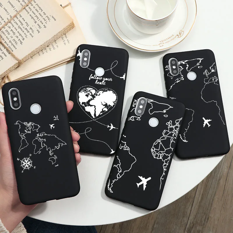 Чехол с картой мира для Xiaomi Mi Redmi Note 9 Pro Max 8T 8 7 6 K30 K20 8A 7A 9T 10 SE A3 A2 Lite|Бамперы| |