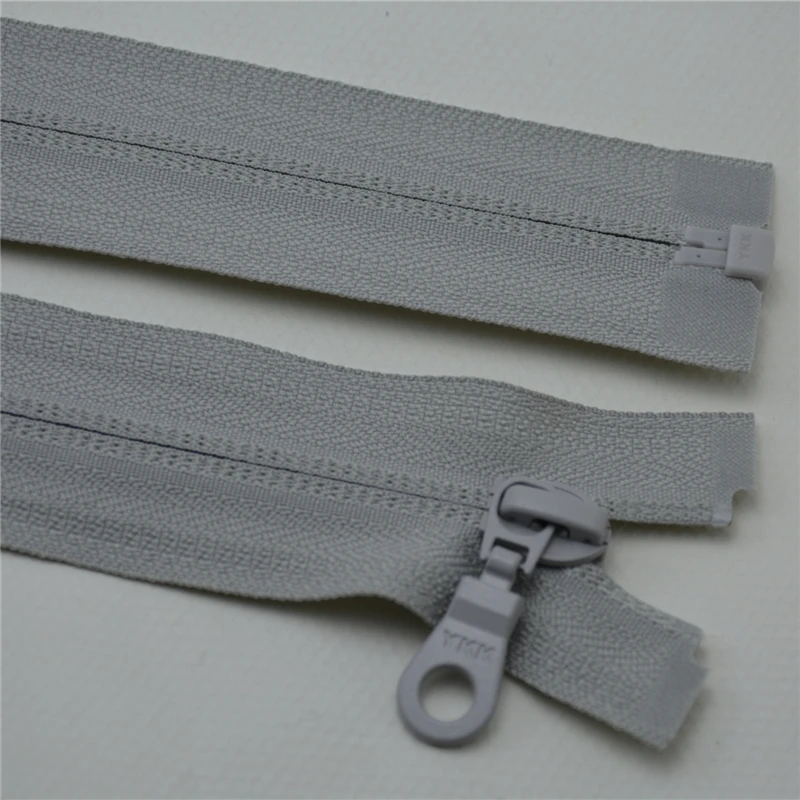 

YKK Zipper 5th Nylon Reverse Zipper 40-120cm Light Gray