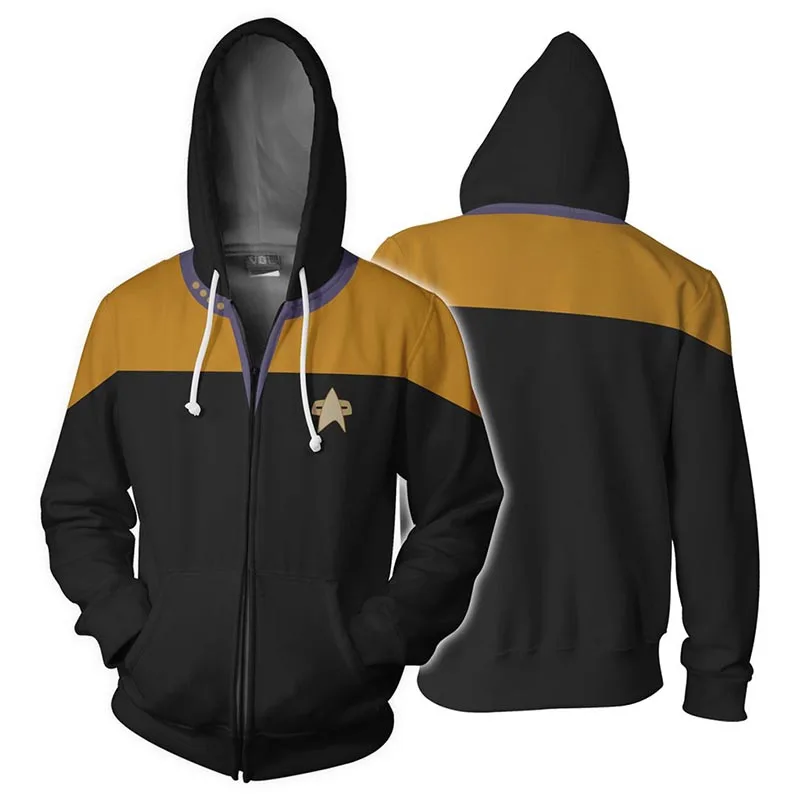 Star Voyager Trek толстовки с 3D принтом Мужские толстовки с капюшоном мужские хип-хоп повседневные пальто, толстовки на молнии
