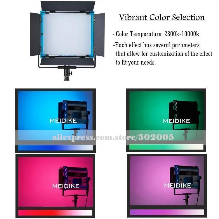 

Yidoblo A-1200c RGB LED Lamp Soft light multi color for led panel light broadcast Lamp APP control handbag + Tripod