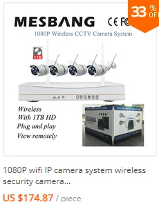 1080P беспроводная IP CCTV камера Камера системы наборы Спорт на открытом воздухе 2MP с поддержкой Wi-Fi IP Камера системы 8ch PoE NVR комплекты build in 1 ТБ HDD с монитором
