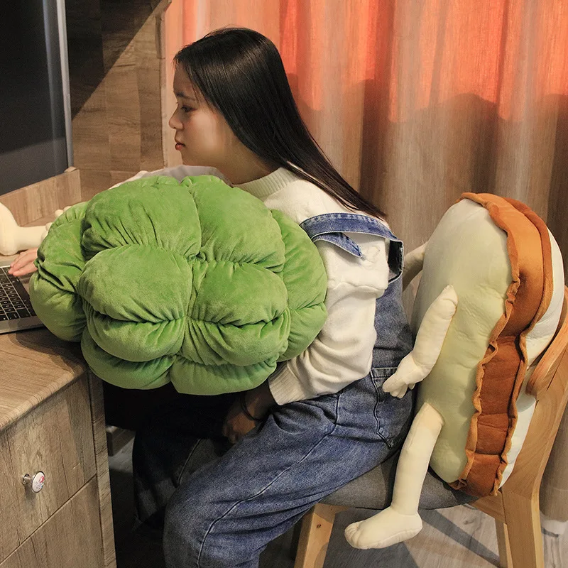 Симпатичная плюшевая подушка 60-90 см искусственный хлеб кауфлуер еда плюшевые