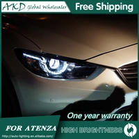 headlights for car mazda 6 atenza 2013 2017 drl daytime running lights head lamp led bi xenon bulb fog lights car accessories