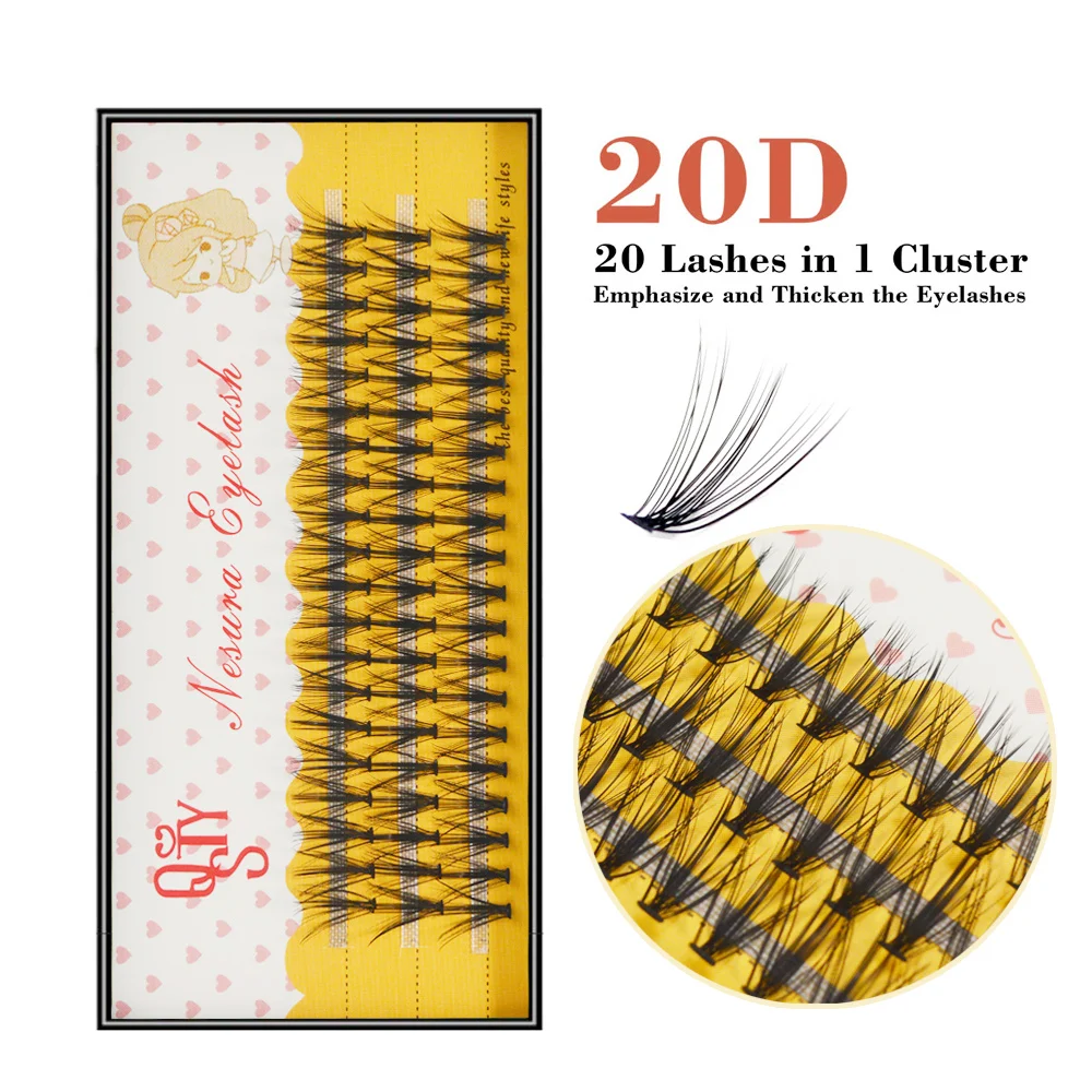 

3 Lines 20D Russian Volume color Eyelashes Extension C/D/DD Curl Premade Fans Lash Hot Selling Eyelash Individual Extens
