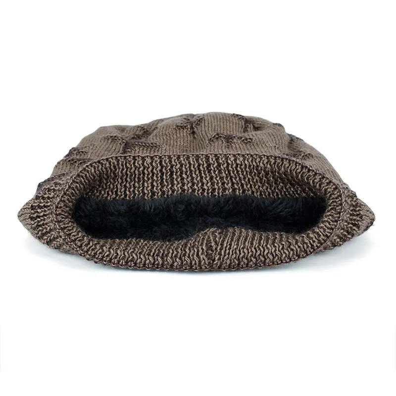 RoxCober Зимняя Вязаная Шапка бини Skullies для мужчин и женщин шерстяной шарф шапки плюс