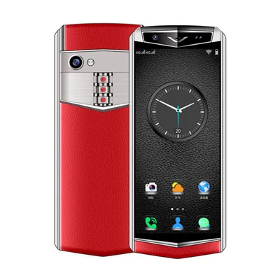 Роскошный смартфон 3," 3 ГБ ОЗУ 32 Гб ПЗУ Android 8,1 gps Bluetooth точка доступа Лицо ID кожаный телефон 4G LTE мобильный телефон - Цвет: red silver