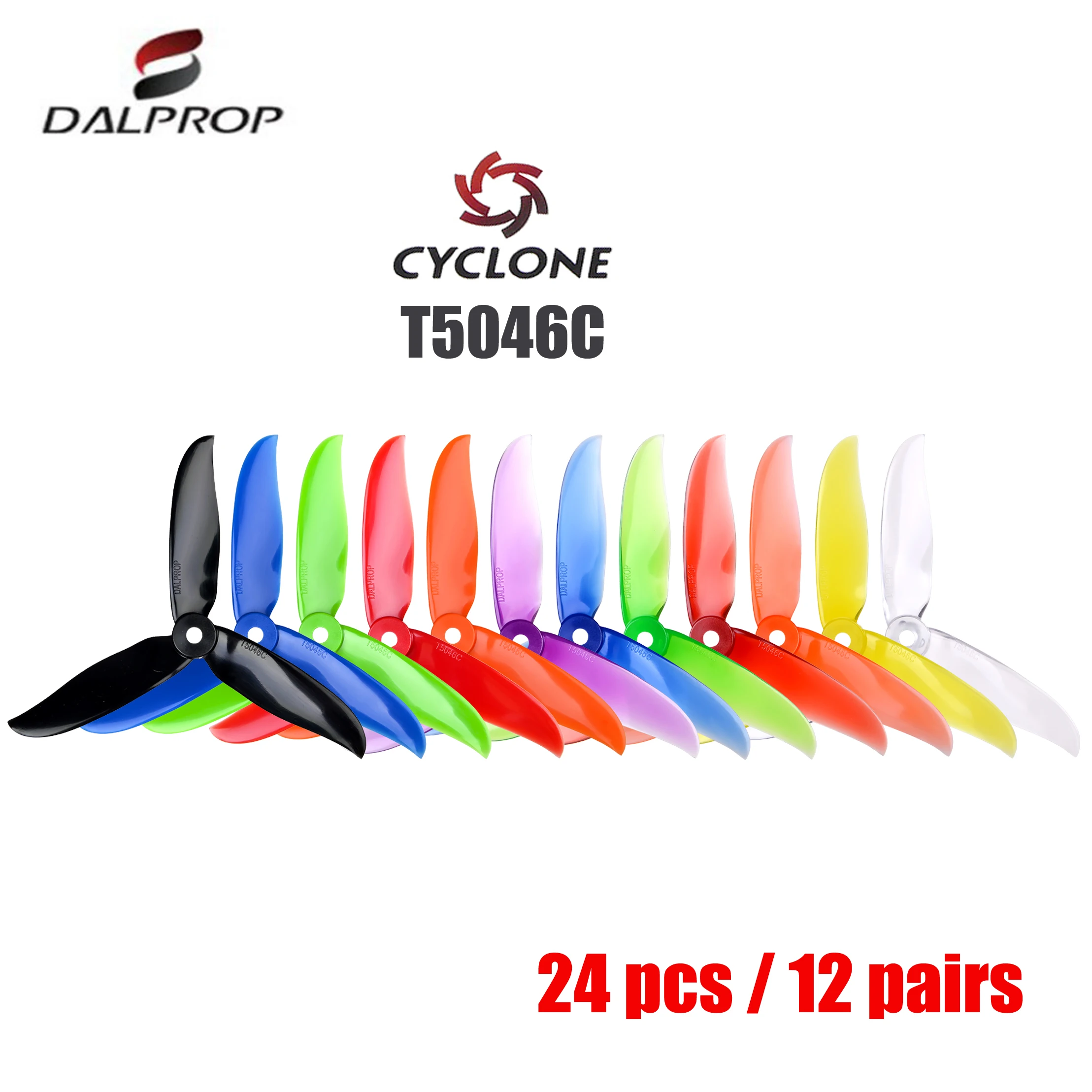 24 шт./12 пар DALPROP CYCLONE T5046C 5046 3 Лопасти/Tri blade CW CCW Пропеллер для Т мотора F40 PRO III FPV
