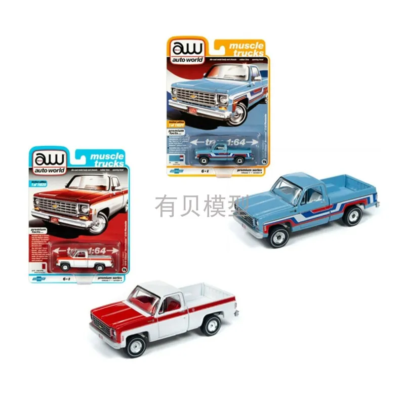 

Auto World 1/64 Chevy C10 pickup Diecast Collection of Die-casting Simulation Alloy Model Children Toys