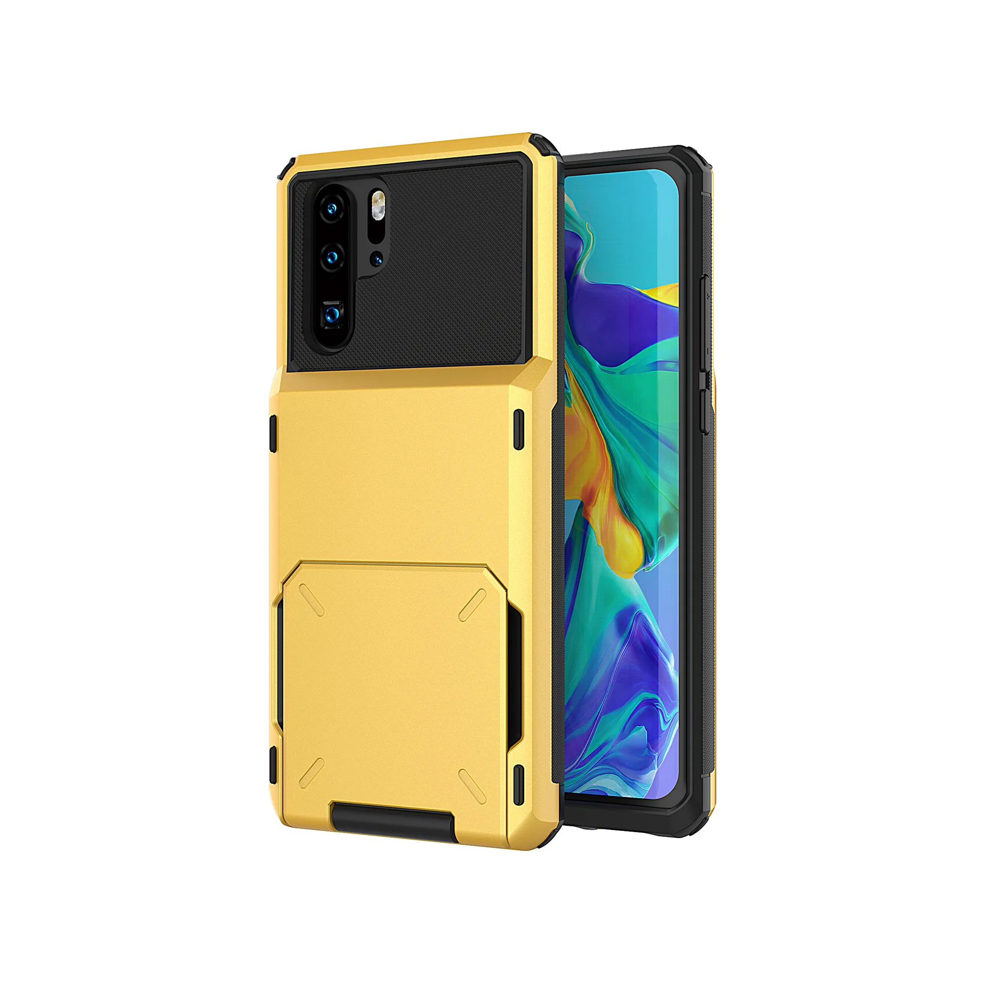 50 шт. для Huawei P30 Pro ударопрочный держатель кредитных карт слот раздвижная дверь