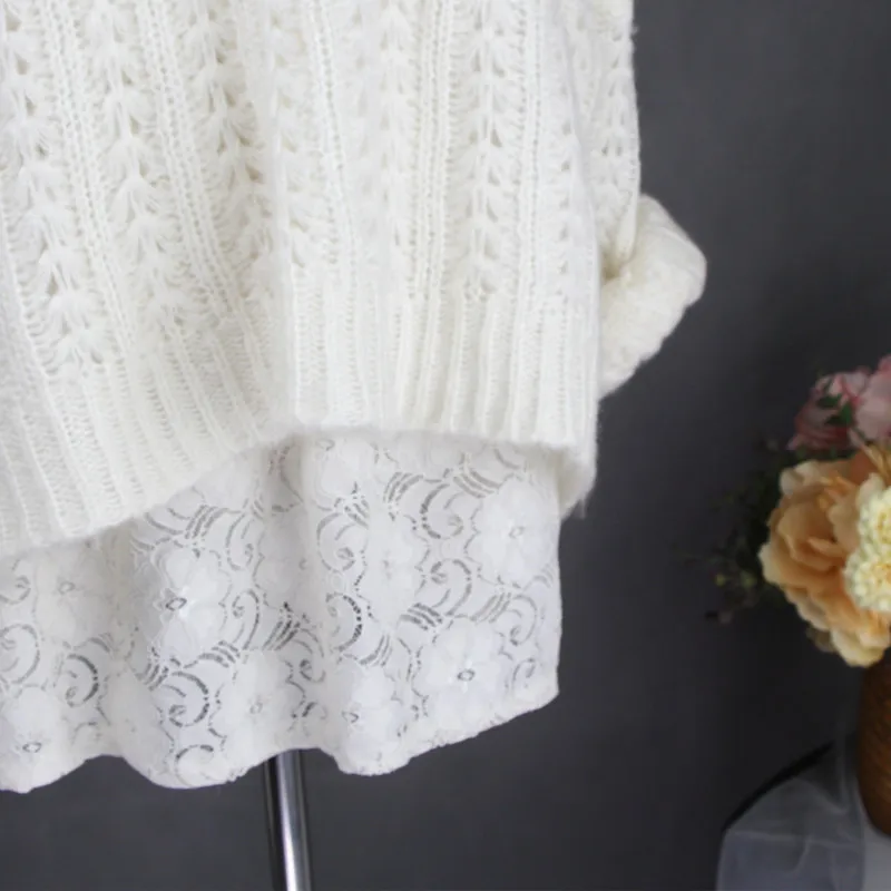 Однослойная Прозрачная Кружевная юбка Короткая с эластичной резинкой на талии