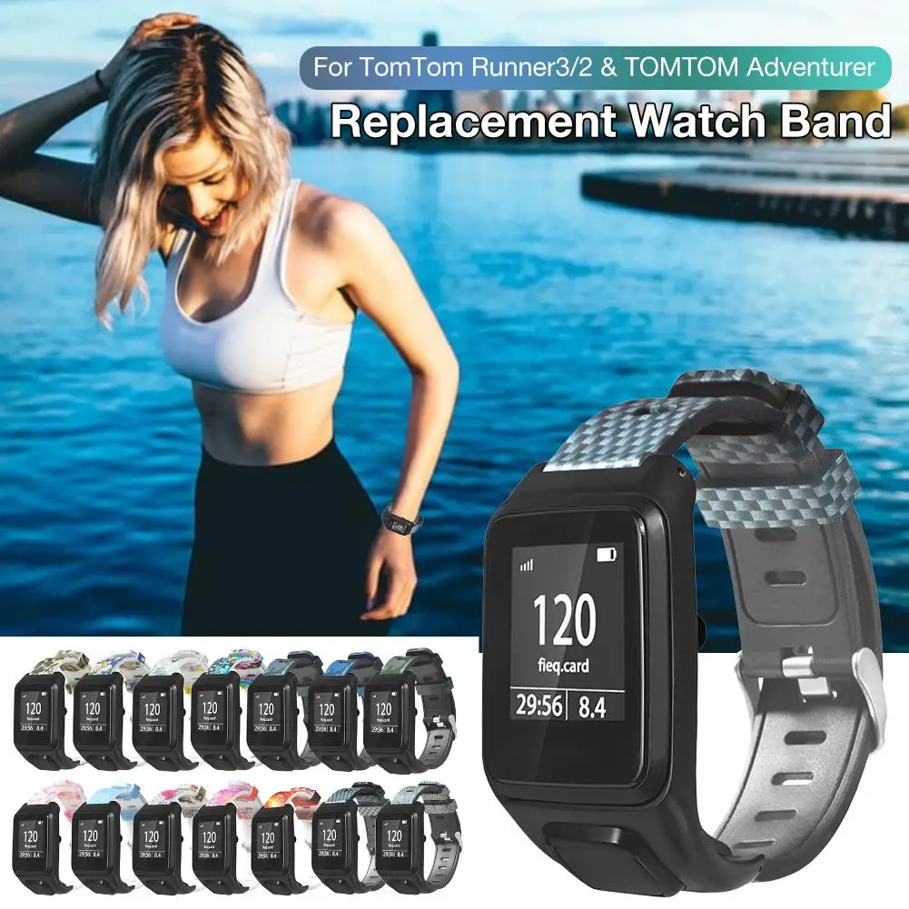 Многоцветный силиконовый сменный Браслет для часов Ремешок для TomTom Runner 3 TOMTOM Adventurer Smart Watch Band