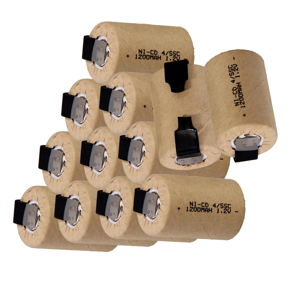 New Arrival! 12 pieces power tool battery 4/5SC 1.2V NICD batteries for screwdriver drills 1200mah COLOR RANDOM | Электроника