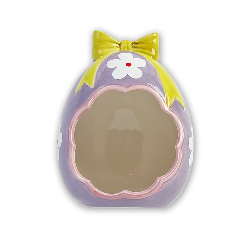 

Hand Painted Ceramic Eggshell Pet Cage Guinea Pig Squirrel Golden Bear Sleeping Bed House Chinchillas Cage Accessories ZA120