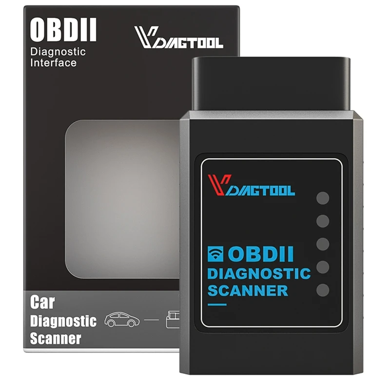 VDIAGTOOL ELM 327 Поддержка OBD2 протокол EL 1,5 Wi-Fi версия Авто диагностический и сканер инструмент для Android для IOS считыватель кода сканер