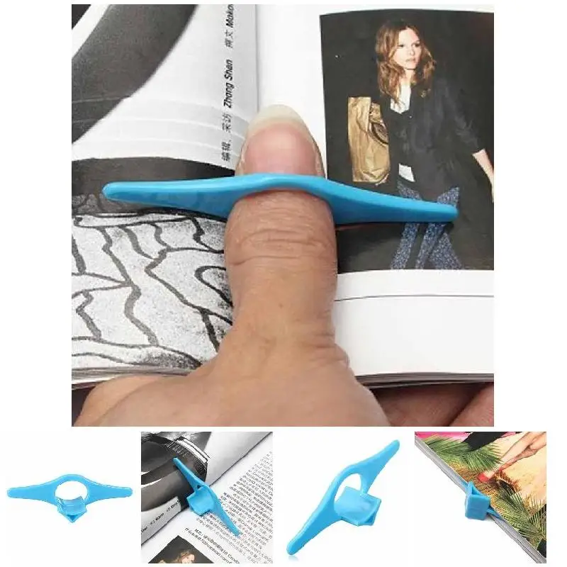 

Multifunction Thumb Book Page Holder Marker Finger Ring Bookmark Plastic Convenient Reading Helper Book Mark 66CY
