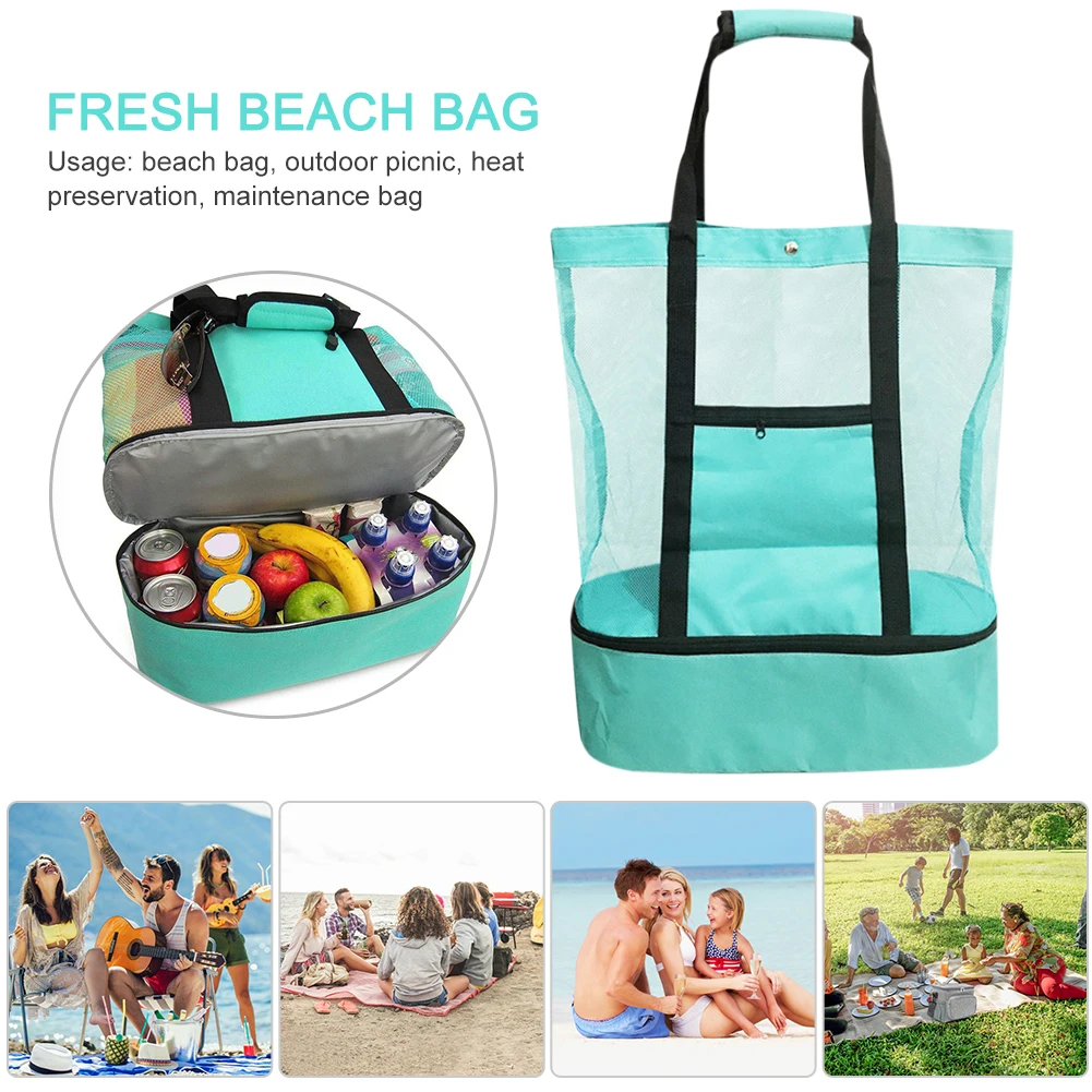 

Children Adult Storage Tote Clothes Towel Seaside Accessories Portable Cooler Bags Food Fresh Ice Bag Thermal Outdoor Camping