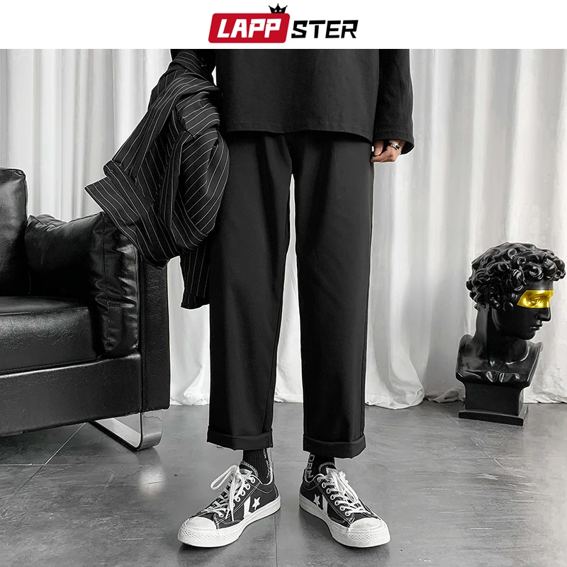 LAPPSTER Мужские Streetwear бегуны Брюки 2019 Mens Hip Hop Black Тренировочные штаны мужчины