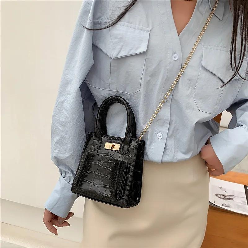 

2021 New Handbags Women's Crossbody Shoulder Bag Popular Glossy Textured Small Square Bag purses and handbags
