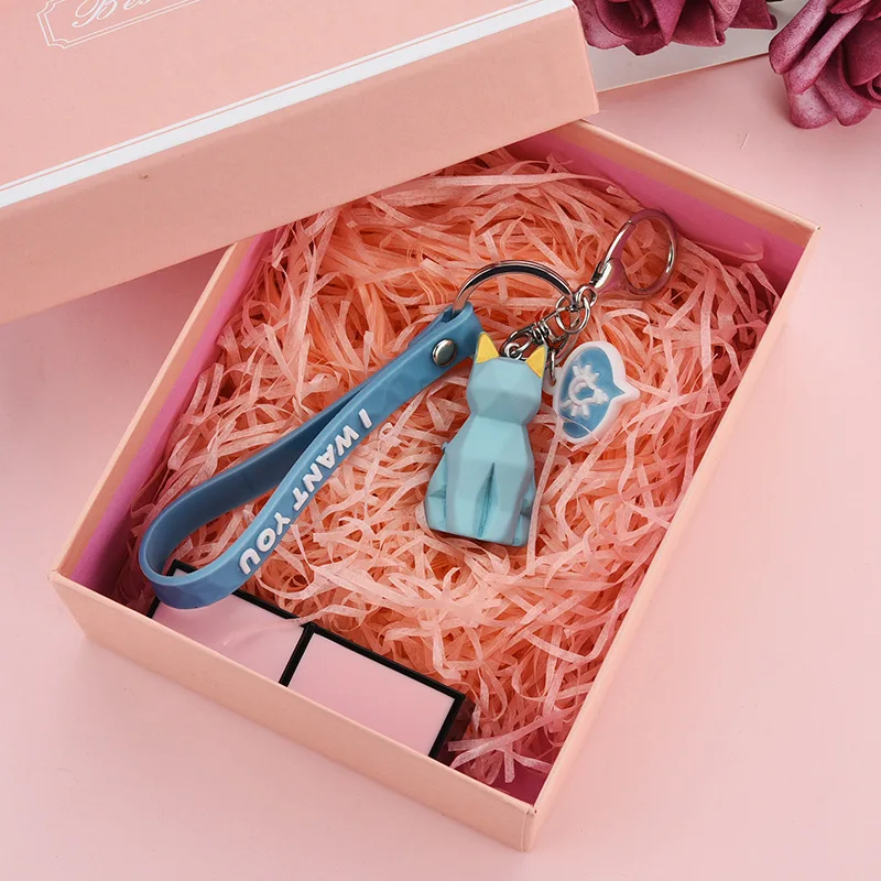 

Geometry Animal Family Keychain Cute Rabbit Crocodile Koala Pig Key Chain Girl Bag Pendant Accessories Keyring Kids Gifts