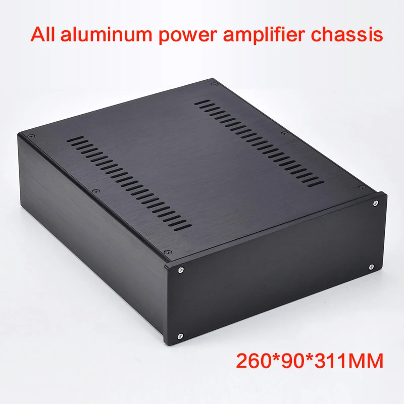

DIY All-aluminum Power Amplifier Chassis 2609 Preamp Case Amp Shell Amplifier box audio Enclosure 260*90*311MM