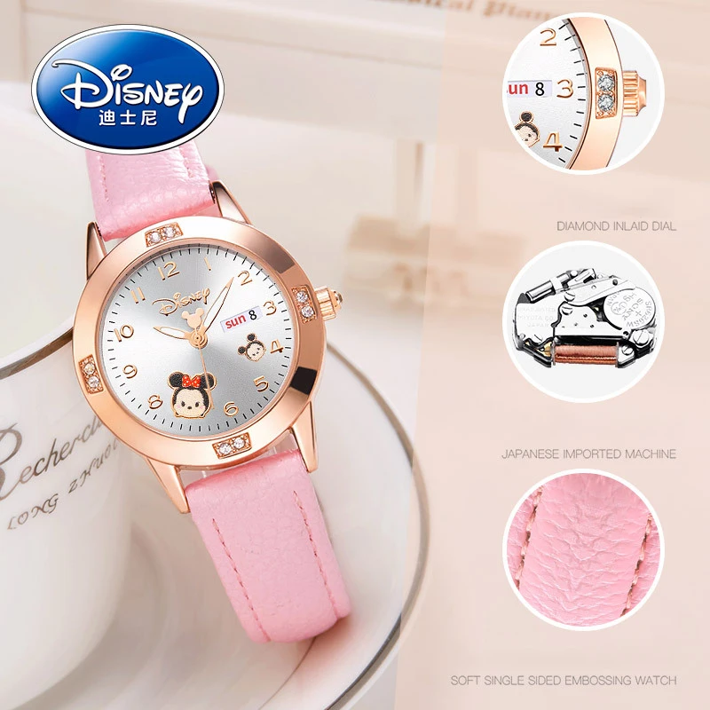 

Disney Mickey Children's Fashion Watch Boy's Girl's Kids Cartoon Gift with Box Toys Exquisite Watch Children's Birthday Gifts