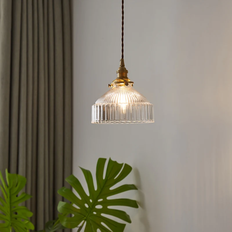 Nordic Japanese brass glass LED Living room  chandelier restaurant bar cabinet pendant lights Ceiling lamp decorative luminaires