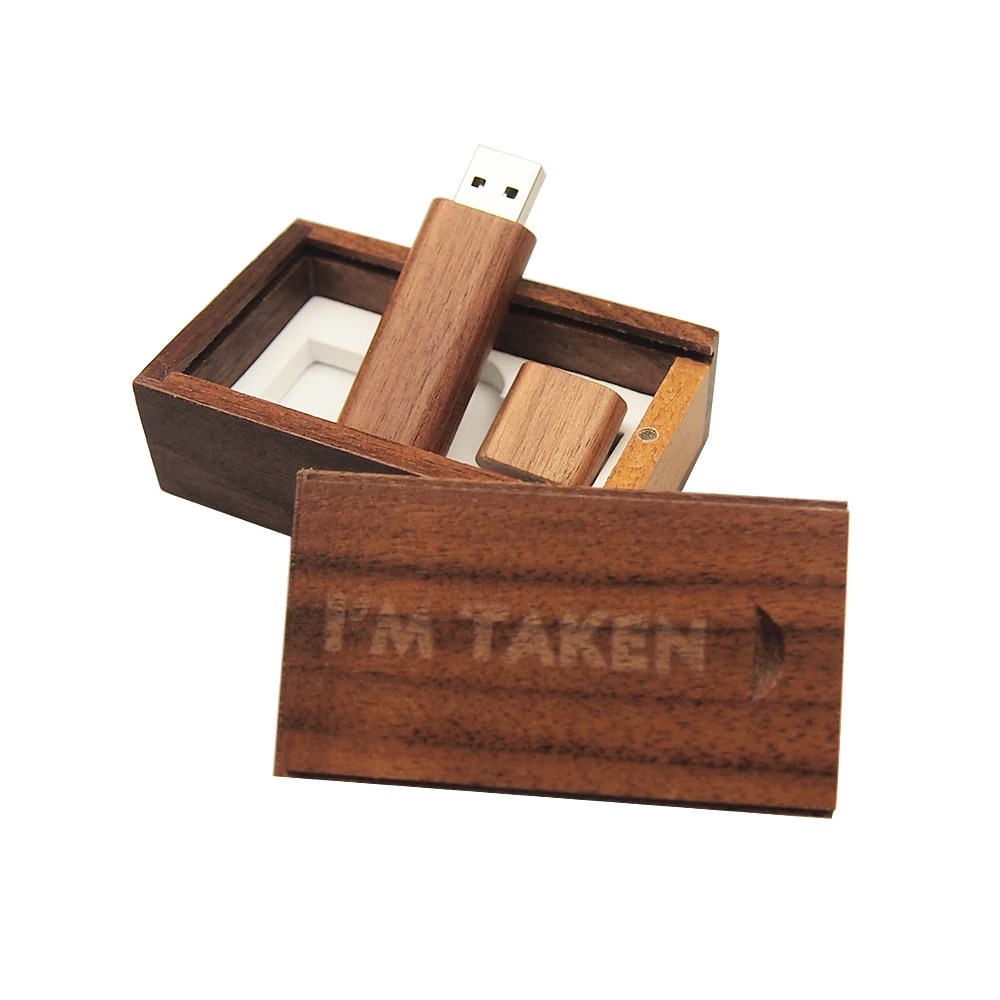 Флешка Usb 2 0 в деревянной коробке карта памяти грецкий орех флешка 8 ГБ 4 16 32 с