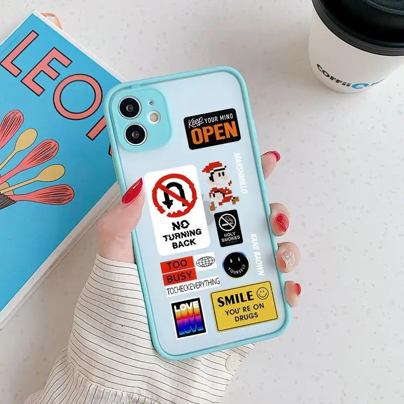 

Retro Bar Code Art Label Phone Case For iPhone 11 Pro 12 XS MAX 7 XR X SE 20 8 6 Plus Transparent Hard Cover Matte Coque