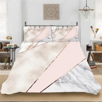 geometric marble print large size bedding set modern nordic down quilt cover pillowcase single twin full queen bedding
