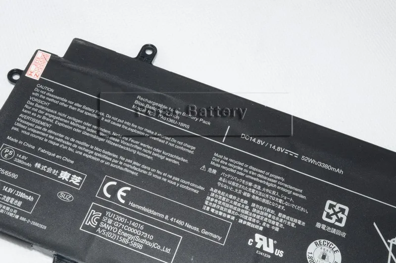 JIGU 15 2 V 52WH PA5136U 1BRS Оригинальный аккумулятор для ноутбука Toshiba Portege Z30 C AK03S