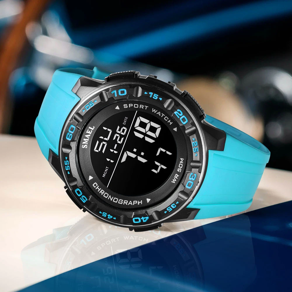 

Digital Watches Sport Shock Water Resistant Watch SMAEL Luminous Stopwatches reloj hombre 1508 Mens Watches Military Clock