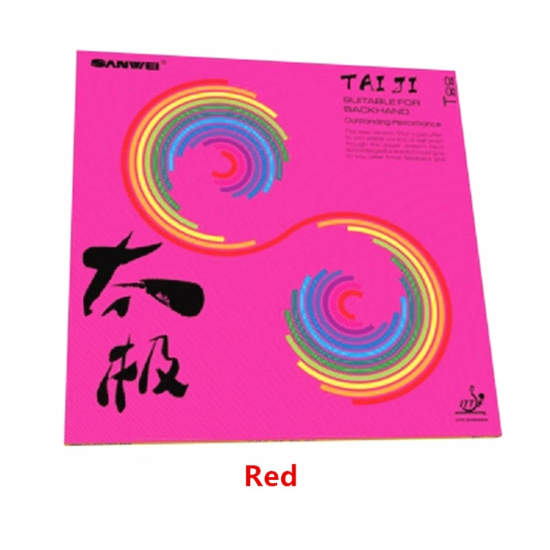 1 Pcs Red Резина для настольного тенниса, SANWEI, новинка, тайцзи плюс 40+, тайчи, наполовину липкая, немецкий стиль, Натяжная, с губкой, для пинг-понга, резина, tenis de mesa - Цвет: 1 Pcs Red