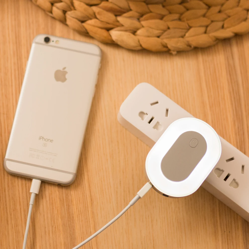 BRELONG Dual Зарядка через USB штекер Ночной светильник на европейскую розетку Офис