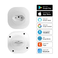 brazil smart wifi socket 16a wireless smart outlet remote control power plug for tuya smart life app support alexa google home