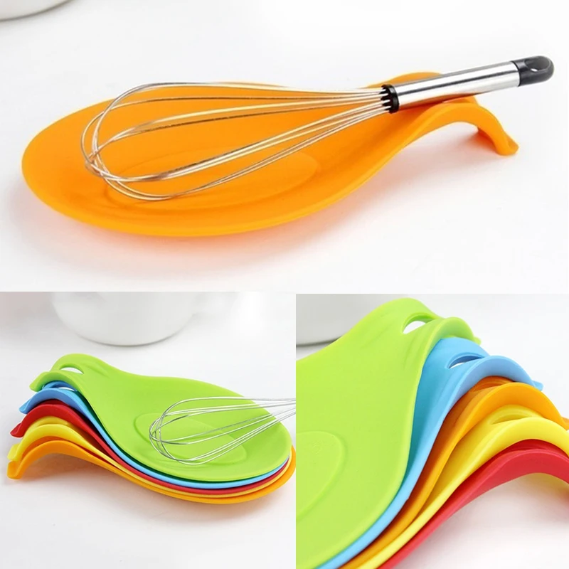 Гибкая многофункциональная силиконовая ложка подставка для отдыха термостойкая