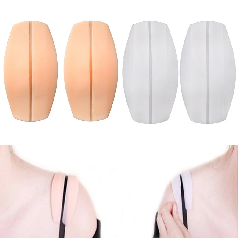 1/2 Pairs Underwear Shoulder Pads Silicone Bra Strap Anti-Slip Shoulder Pad Soft Shoulder Strap Holder Cushions DIY Accessories 